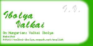 ibolya valkai business card